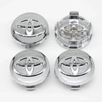 4pcs 57mm+62mm Car Tyre Wheel Center Hub Cap Badge For Toyota C-hr Prado Rav4 Yaris Hilux Prius Avensis Corolla Camry crown
