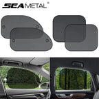 SEAMETAL parasol para coche, cortina para ventana lateral, parasol para ventana delantera y trasera, bloqueo UV de verano, ventosa, cortinas de protección solar para coche