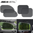 SEAMETAL parasol para coche, cortina para ventana lateral, parasol para ventana delantera y trasera, bloqueo UV de verano, ventosa, cortinas de protección solar para coche
