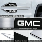 2pcs Car Blade Shape Side Fender Logo Badge Emblem Sticker For GMC Terrain Sierra ornament 1500 Yukon Acadia Savana
