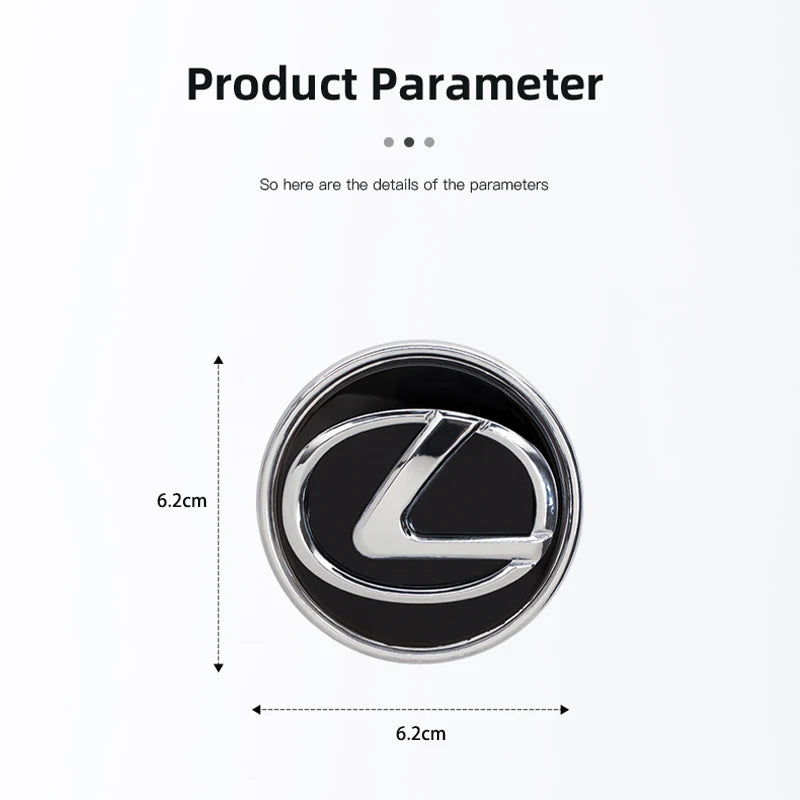4pcs 62mm Car Wheel Center Hub Cap Rim Dustproof Cover Emblem For Lexus IS250 LX470 GX470 RX330 NX300 NX Ct200h IS200 UX250h UX