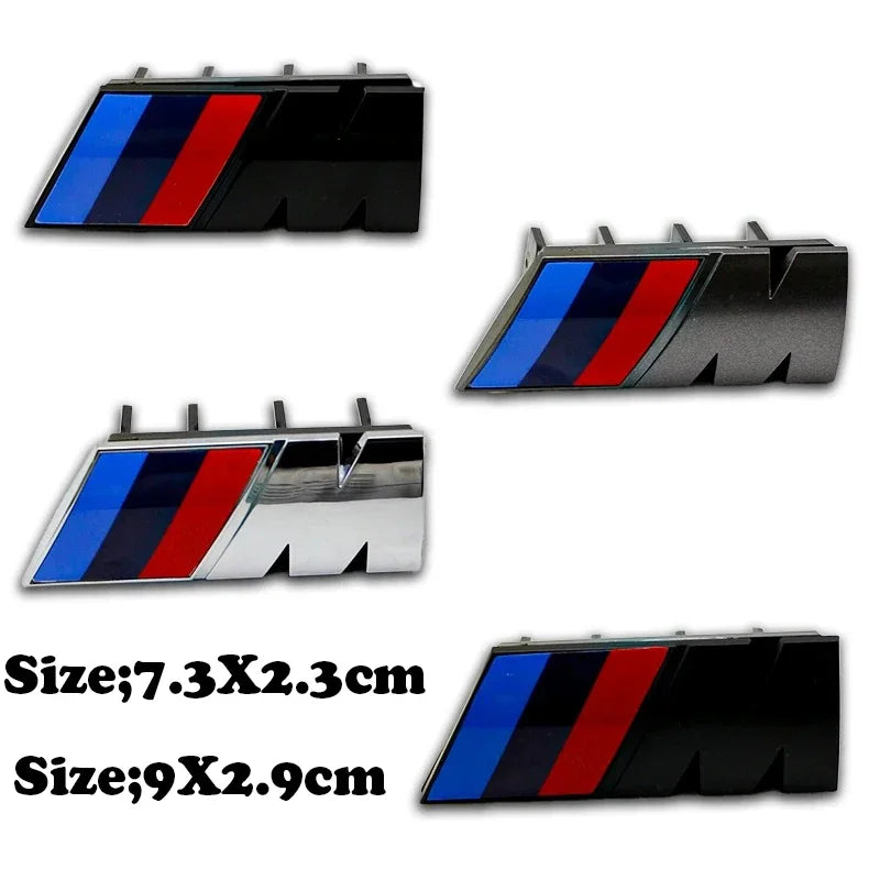 3D ABS M Logo Car Emblem Front Grill Badge Accessorie For BMW  X3 X5 E39 E92 F11 F31 E90 E46 F10 F30 E87 F20 G20 E60 E61 F25 E36