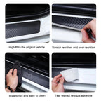 1/4/5Pcs Car Door Sill Scuff Plate Decor Carbon Fiber Stickers For Ford ST Line Focus Fiesta Shelby Edge Mondeo Explorer Transit