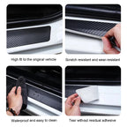 1/4/5Pcs Car Door Sill Scuff Plate Decor Carbon Fiber Stickers For Ford ST Line Focus Fiesta Shelby Edge Mondeo Explorer Transit