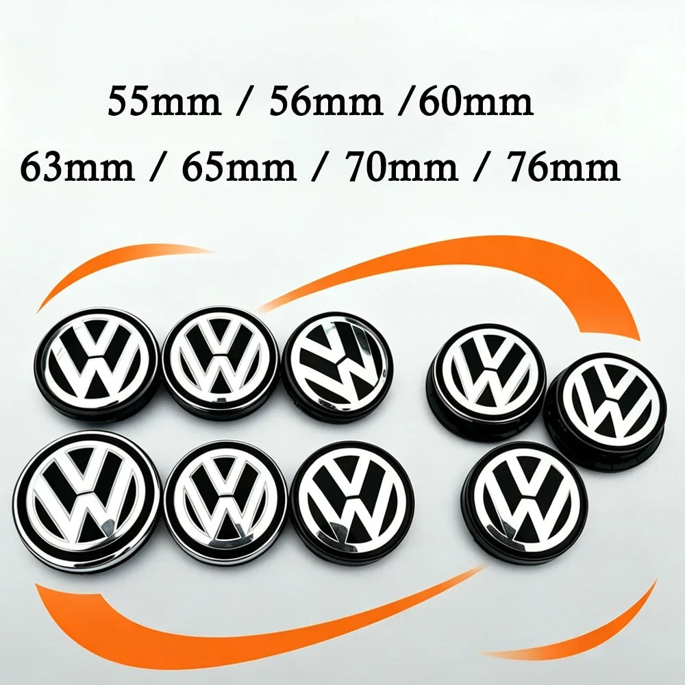 Abs - 4pcs 55mm 56mm 65mm 70mm Car Styling Wheel Center Cap Hub Covers Badge Accessories For VW Volkswagen 3B7601171 1J0601171