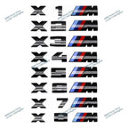 3D ABS For BMW M Logo X1 X2 X3 X4 X5 X6 X7 E84 E83 F39 F48 G01 Car Letter Rear Trunk Bumper Emblem Sticker Decal Badge Styling