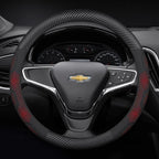 For Chevrolet Cruze Bolt Aveo Spark Onix capti Cavalier Carbon fiber Suede Microfiber Car Steering Wheel Cover Auto Accessories