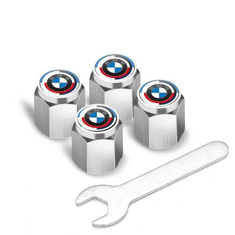 4Pcs Metal Tire Valve Stem Caps Fit BMW X Series M Series Car Accessories