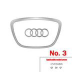 Car Styling Steering Wheel Center Logo Cover Replacement Trim Accessories For Audi Sline TT A3 A5 A7 Q3 Q5 Q7 Q8 A4L A6L A8L Q5L