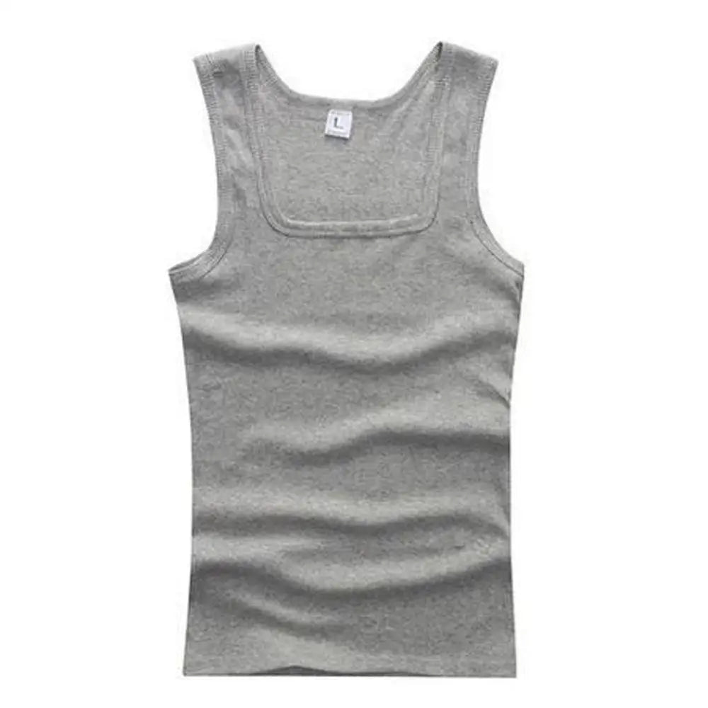Hot Sale Men's Sleeveless Breathable Fitness Vest Basic Elastic Tank Top Men's Cotton Bodybuilding T-shirt Classic Color Clothes