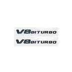 Universal V8 BITURBO 4MATIC+ Car Fender Emblem Badge for Mercedes Benz W220 W201 W222 W204 W176 W124 W212 W213 W177 - Vehicle Ac