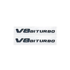 Universal V8 BITURBO 4MATIC+ Car Fender Emblem Badge for Mercedes Benz W220 W201 W222 W204 W176 W124 W212 W213 W177 - Vehicle Ac