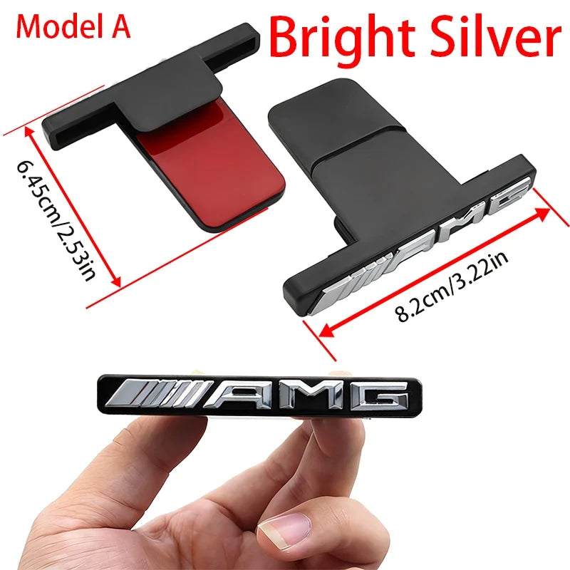 For Mercedes Benz W203 W204 W205 W210 w211 W124 W169 W176 W177 W202 ABS 3D AMG Logo Emblem Car Front Grille Badge accessories