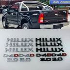 ABS HILUX 2005-2015 Logo Car Letter Sticker for Toyota VIGO MK6 MK7 HILUX 3.0 D4D Trunk Decal Badge flank Emblem Accessories