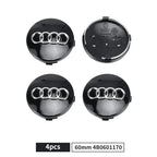 For Audi A8 A5 A6 C5 C6 C7 A7 A1 A3 A4 B5 Q3 Q5 Q7 TT 4pcs 60mm 61mm 68mm 69mm Car Wheel Hub Center Caps Rim Cover Accessories