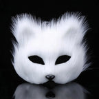 Guantes de garra de lobo 3D con máscara de media cara realista, conjunto de guantes con patas de gato y cola de piel esponjosa, accesorios para disfraz de Halloween