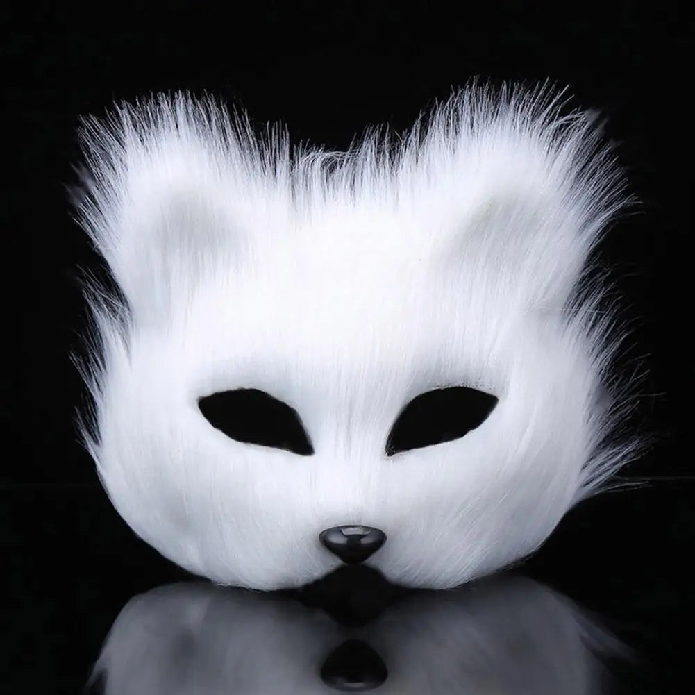 Guantes de garra de lobo 3D con máscara de media cara realista, conjunto de guantes con patas de gato y cola de piel esponjosa, accesorios para disfraz de Halloween
