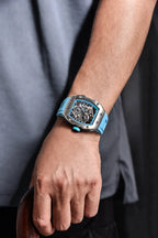 PAGANI DESIGN skeleton Watch Sapphire YS012 Automatic Men’s Quartz Watch Silicone Square Clock Waterproof Relogio Masculino