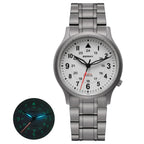 BERNY Full Titanium Watches for Men Outdoor Quartz Men's Field Wristwatch VH31 Super Luminous Sapphire Easy Read Watch