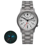 BERNY Full Titanium Watches for Men Outdoor Quartz Men's Field Wristwatch VH31 Super Luminous Sapphire Easy Read Watch
