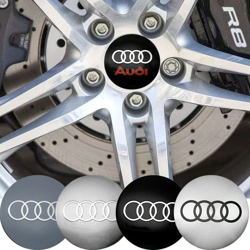 4Pc 56mm Car Wheel Center Hub Cap Rim Cover Emblem Stickers For Audi sline Rs A4 B7 B8 B9 A3 8P 8L 8V A5 A6 C6 C5 C7 A1 A7 A8 Q2