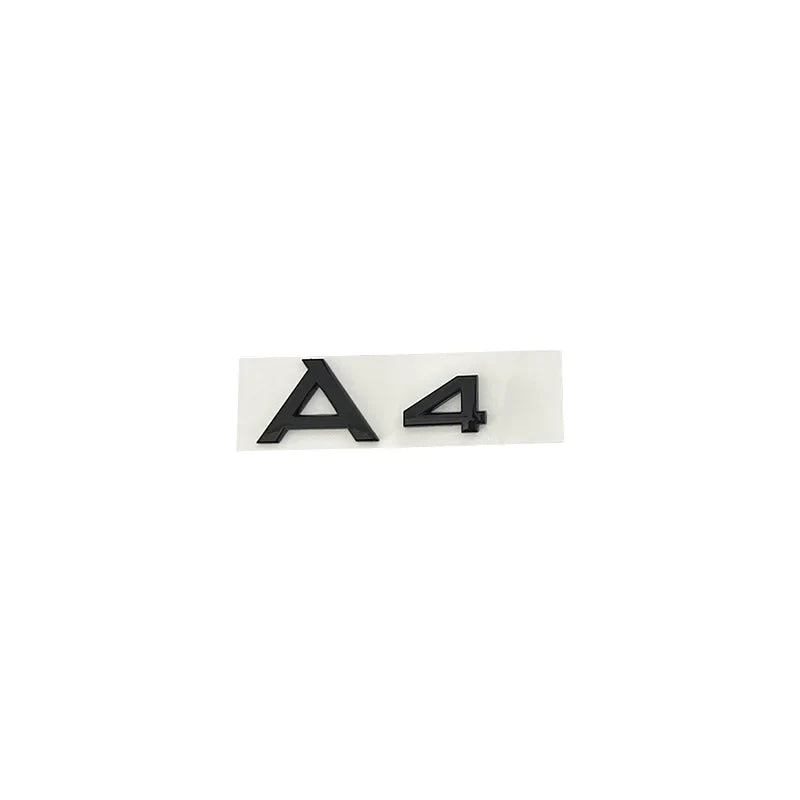 For Audi A4 2008-2017 4Ring Logo Black Car Hood Front Grill Rear Trunk Emblem Stickers A4 Mark Quarrto Sline Emblem Accessories