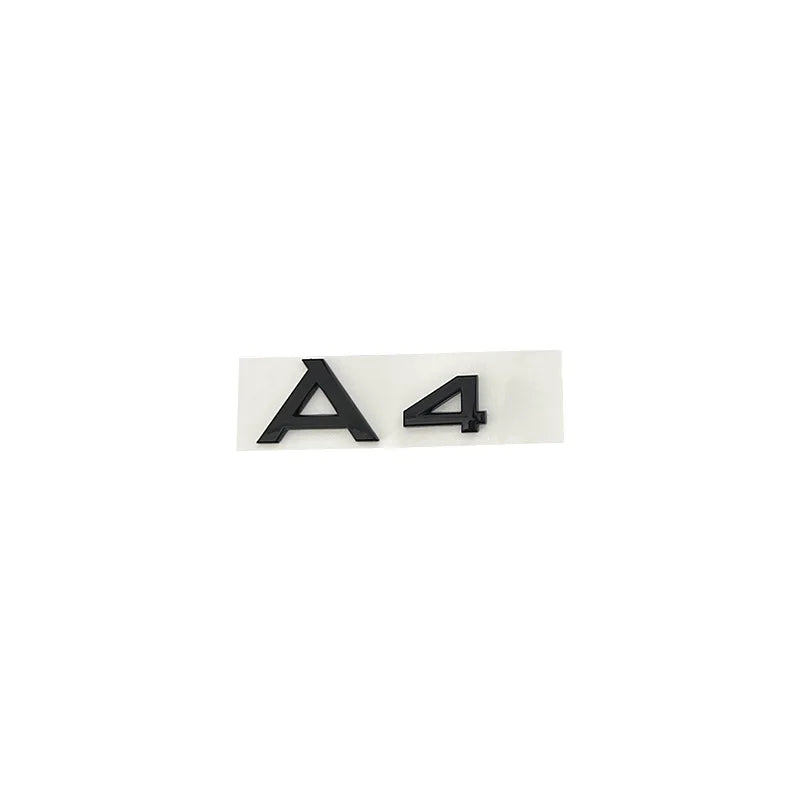 For Audi A4 2008-2017 4Ring Logo Black Car Hood Front Grill Rear Trunk Emblem Stickers A4 Mark Quarrto Sline Emblem Accessories