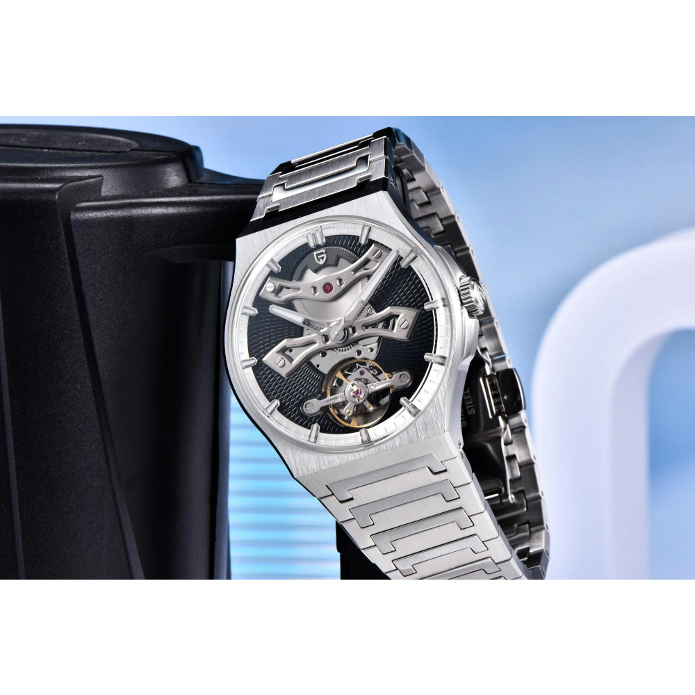 PAGANI DESIGN New 42MM Hollow Tourbillon Luxury Men Mechanical Watch Sapphire Glass Automatic Watches For Men Relojes hombres