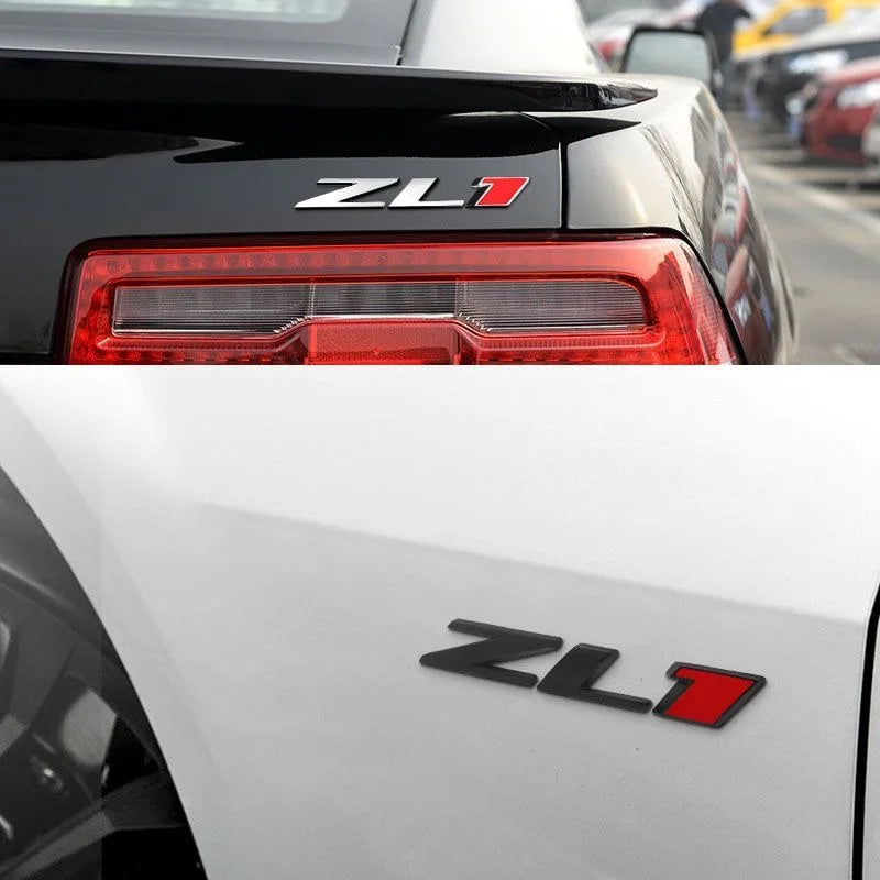 3D Metal Car Stickers ZL1 Emblem Fender Trunk Badge For Chevrolet Camaro ZL1 Cruze Z71 Aveo Captiva Car StylingAccessorie