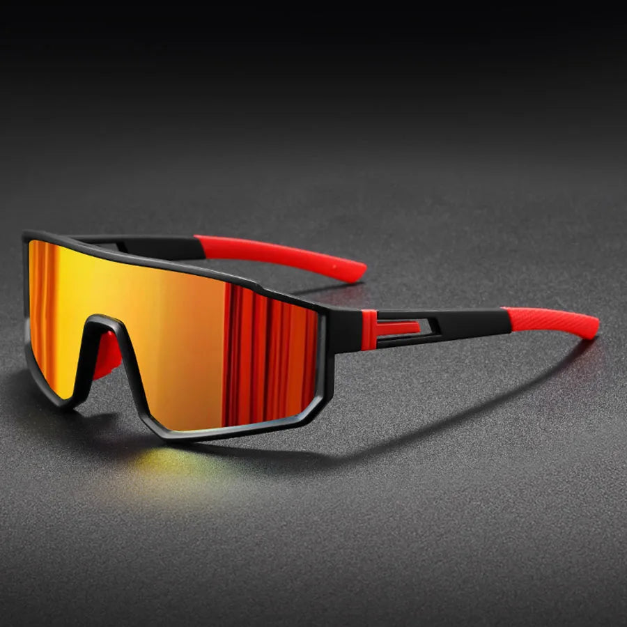Gafas de ciclismo de gran tamaño para hombre, gafas de sol con revestimiento colorido a prueba de viento para bicicleta, deportes al aire libre, motocicleta