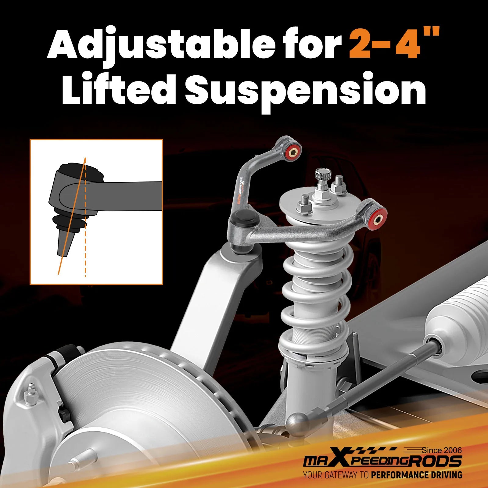 Suspension Upper Control Arms 2"-4" Lift For Dodge Ram 1500 4WD 4X4 2006-2022