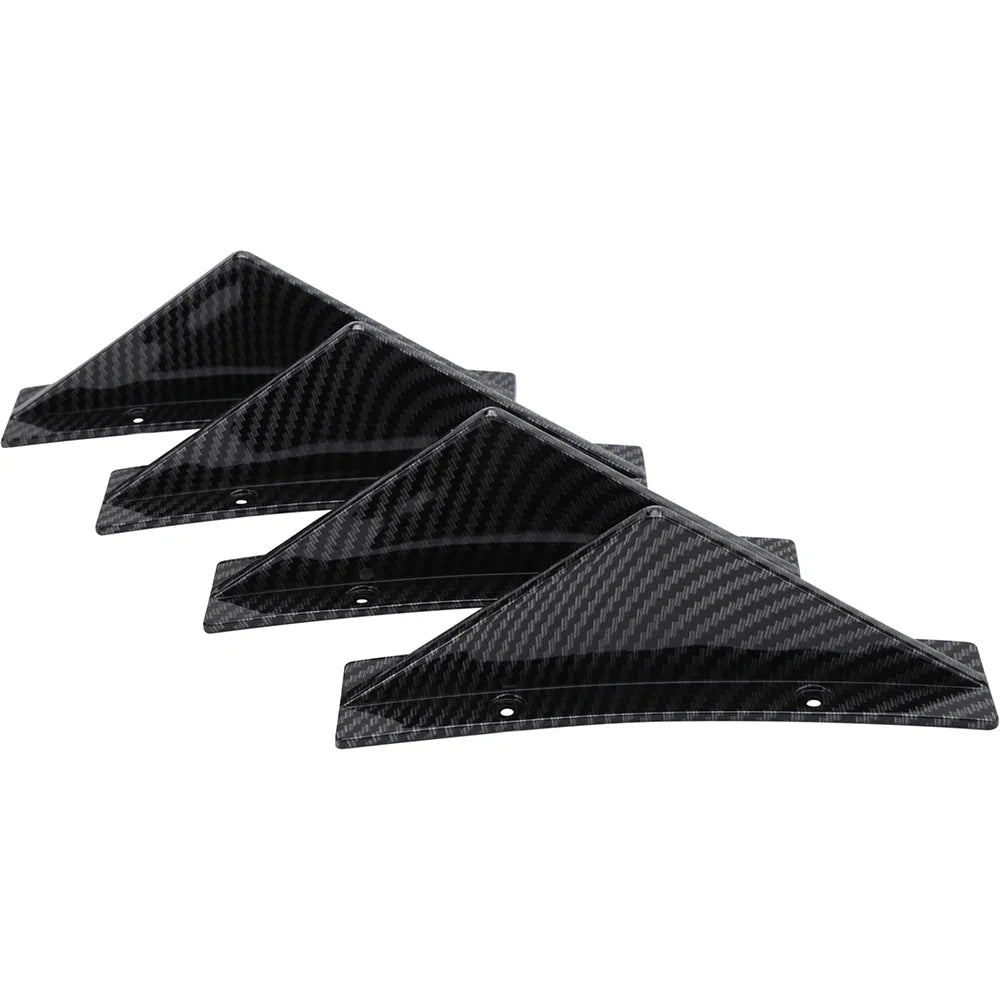 LAICY For Chevy Corvette C7 Z06 GS 14-19 Car Rear Bumper Lip Rear Diffuser Shark Fins Curved Spoiler Lip Wing Splitter 4 Fin