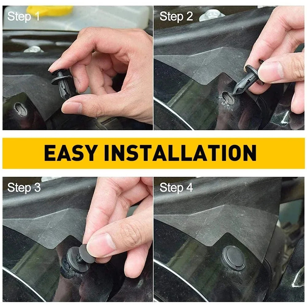 190pcs Car Retainer Clips 6 Size Plastic Fasteners Kit Auto Trim Panel Clip Mixed Car Body Bumper Rivet Set