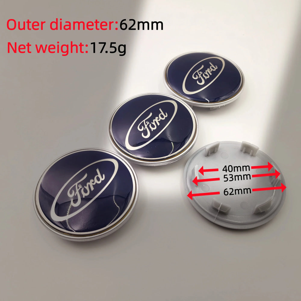 4pcs 54/62/65mm Car Wheel Center Caps Hubcap Cover Car Wheel Center Hub Metal Emblem Cap Cover for Ford Focus Mk3 F150 Mondeo
