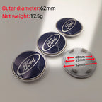 4pcs 54/62/65mm Car Wheel Center Caps Hubcap Cover Car Wheel Center Hub Metal Emblem Cap Cover for Ford Focus Mk3 F150 Mondeo