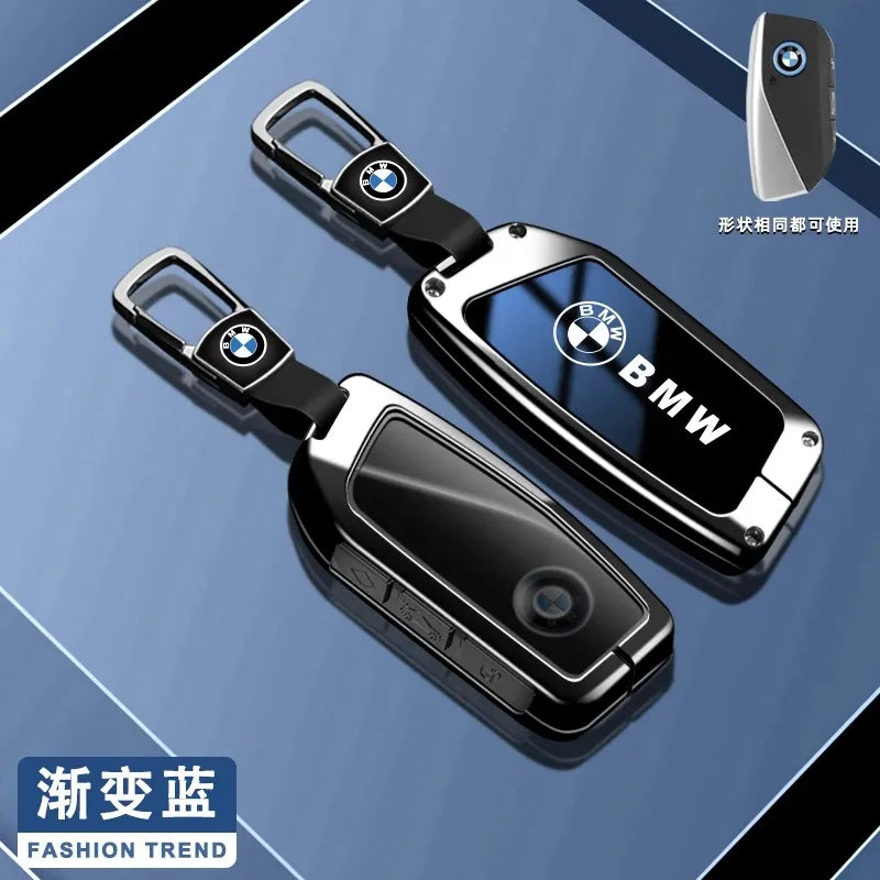 New Metal Car Key Case Cover Shell Fob For BMW i7 X7 G07 LCI iX I20 X1 U11 7 Series G70 G09 XM U06 G81 M3 2023 Protector Keyless