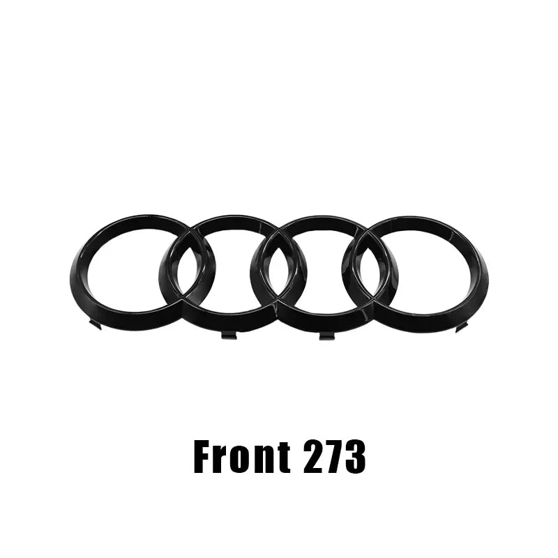 for Audi A5 2010-2019 2020-2024 2.0T S Line Quarrto Sticker 4Ring ABS 192mm 273mm 249mm Car Front Emblem Rear Trunk Decoration