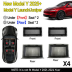 TPE Under Seat Storage Box For Tesla Model Y Juniper 2025 Center Console Organizer Bin Front Backseat Bag Trash Tray Accessories