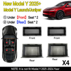 TPE Under Seat Storage Box For Tesla Model Y Juniper 2025 Center Console Organizer Bin Front Backseat Bag Trash Tray Accessories