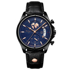 POEDAGAR Luxury Man Wristwatch Chronograph Date Waterproof Leather Men Watch Casual Quartz Men's Watches Sports Male Clock Reloj