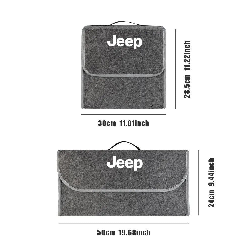 Car Trunk Organizer Box Large Capacity Folding Storage Bag Accessories For Jeep Wrangler Renegade Compass Gladiator Cherokee JL