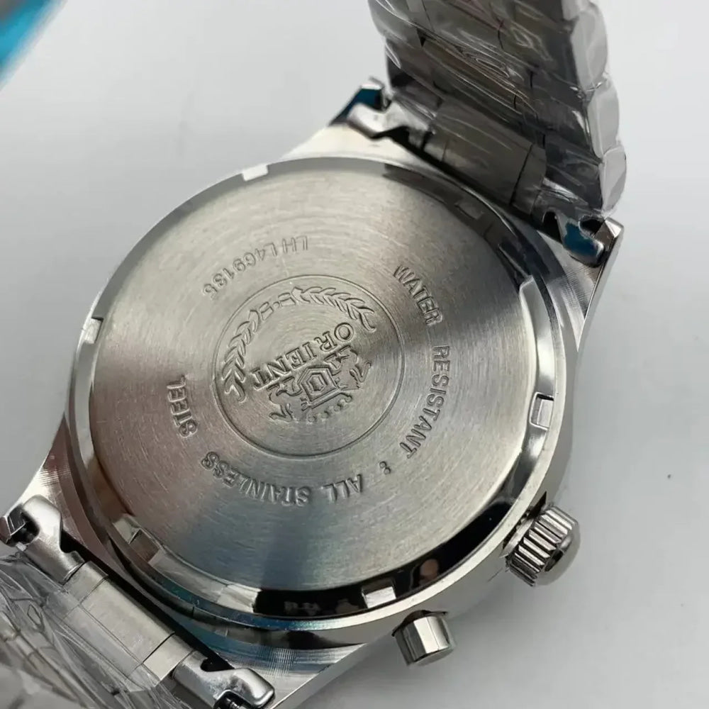 Orient Watch Mechanical Wristwatch Japanese Movement Stainless Steel Bracelet Folding Clasp with Luminescent