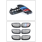 2Pcs Car Style Black Front Kidney Double Slat Grill Grille for-BMW E92 E93 3-Series 328I 335I Coupe LCI 2010-2013