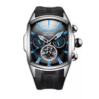 Reef Tiger 316L Stainless Steel Wine Barrel Automatic Watch Fashion Mulitfunction Tourbillon Mechanical Watches for Men RGA3069