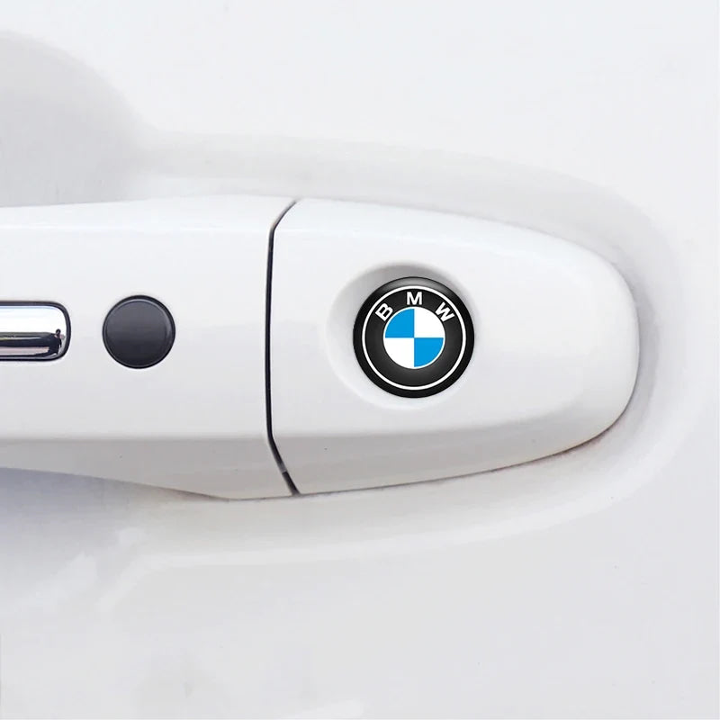 4pcs Car 20mm Door Keyhole Lock Protection Sticker Decor Decals For BMW X1 X2 X3 E46 E36 E34 F10 E90 F30 E60 F30 E53 E30 E92 E87