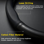 Universal Car Steering Wheel Cover Carbon Fiber Leather Three-dimensional Anti Slip, Timple And Fashionable Car Accessories