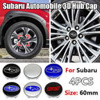 For Subaru STI XV Tribeca Forester Impreza Outback Legacy  56/60mm Car Wheel Center Badge Stickers Hub Cover Emblem Decal