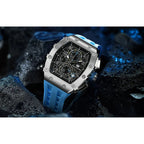 TSAR BOMBA Watch for Men Luxury Brand Tonneau Design Waterproof Clock Stainless Steel Wristwatch Fashion Rectangle Mens Watch