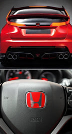 3D Chrome 'H' Emblem for Honda - Steering Wheel Badge ABS Car Front Grill Trunk Sticker Auto Styling Accessories