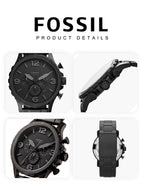 FOSSIL Men's Watch Original JR1401 Black Stainless Steel Chronograph Luxury Sport Quartz Wristwatch Relogio Masculino Reloj Homb